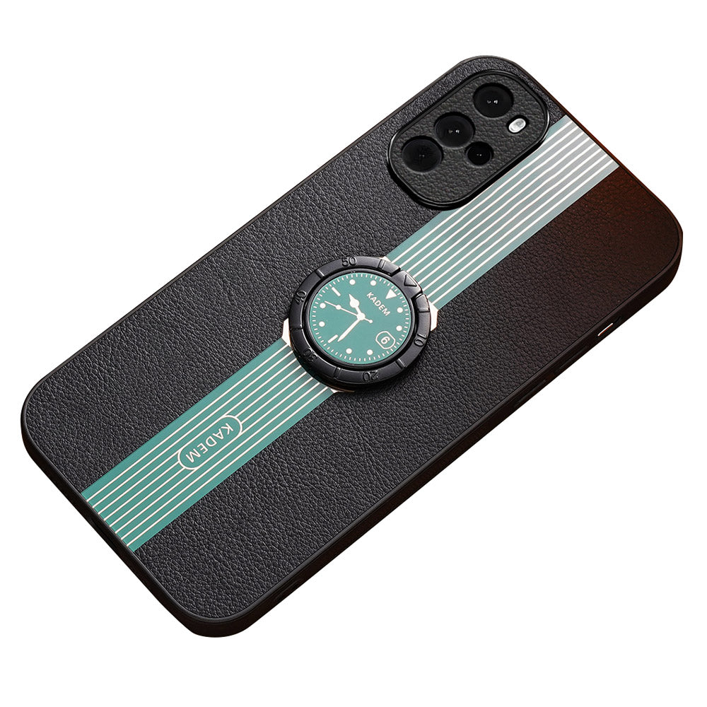 KADEM For Motorola Moto G22 Cover Watch Pattern Ring Kickstand Phone Back Case KADEM For Motorola Moto G22 Cover Watch Pattern Ring Kickstand Phone Back Case